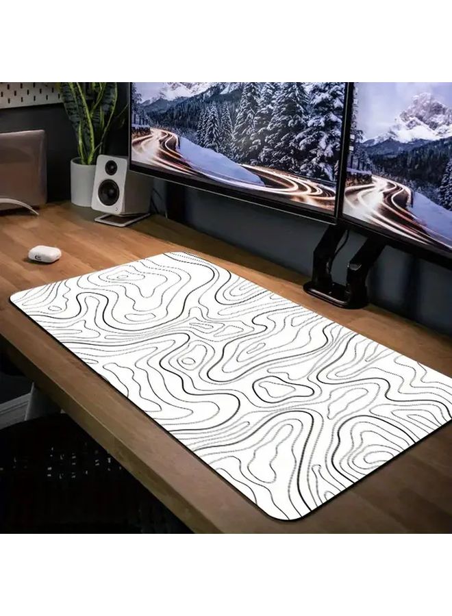 Large Gaming Mouse Pad 60X30cm Abstract Terrain Pattern Non Slip Rubber Base Desk Mat - Image 4